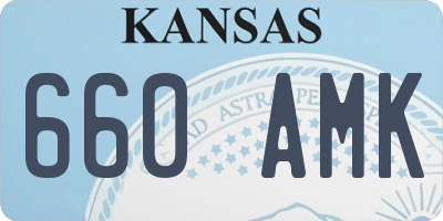 KS license plate 660AMK