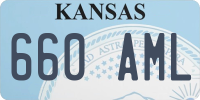 KS license plate 660AML