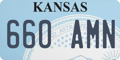 KS license plate 660AMN
