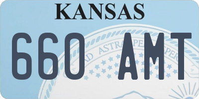 KS license plate 660AMT