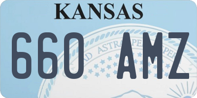 KS license plate 660AMZ