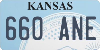 KS license plate 660ANE