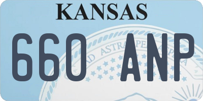 KS license plate 660ANP