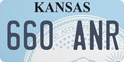 KS license plate 660ANR