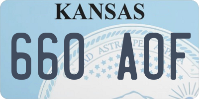 KS license plate 660AOF