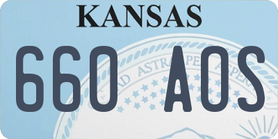 KS license plate 660AOS