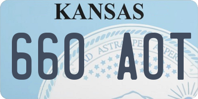 KS license plate 660AOT