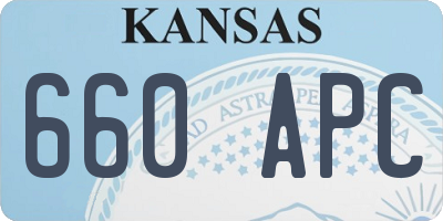 KS license plate 660APC