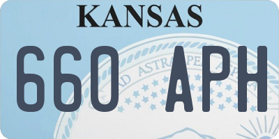KS license plate 660APH