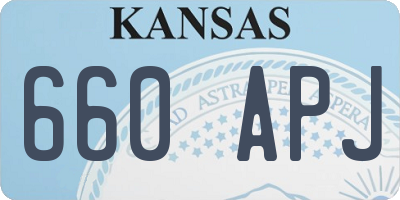 KS license plate 660APJ