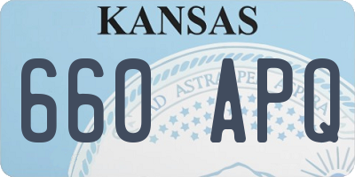 KS license plate 660APQ