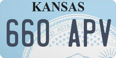 KS license plate 660APV