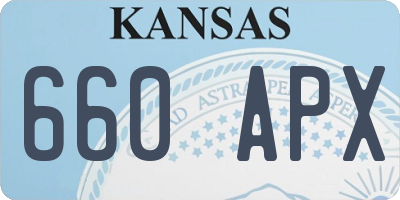 KS license plate 660APX
