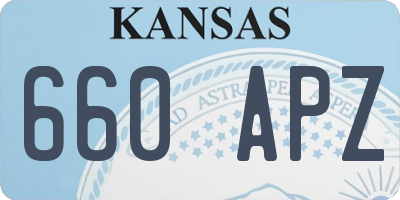 KS license plate 660APZ