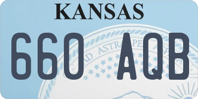 KS license plate 660AQB