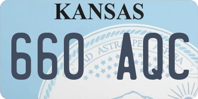KS license plate 660AQC