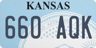 KS license plate 660AQK