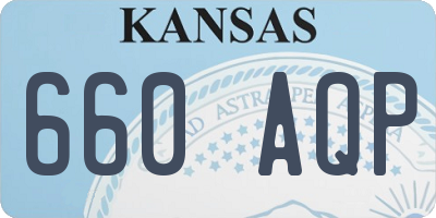 KS license plate 660AQP