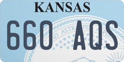 KS license plate 660AQS