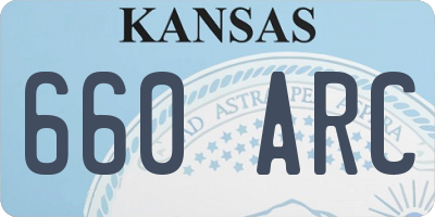 KS license plate 660ARC