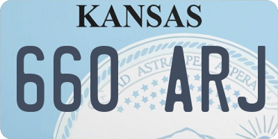 KS license plate 660ARJ