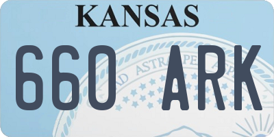 KS license plate 660ARK