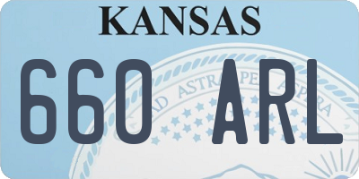 KS license plate 660ARL