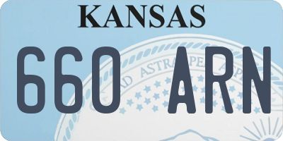 KS license plate 660ARN