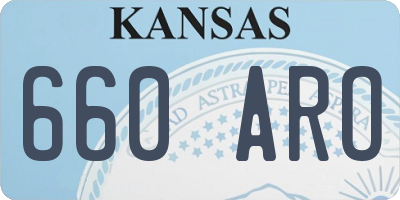 KS license plate 660ARO