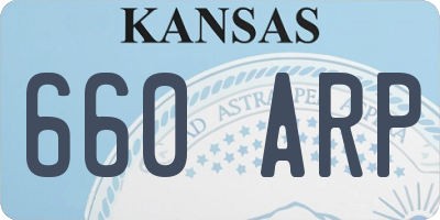 KS license plate 660ARP