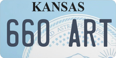 KS license plate 660ART
