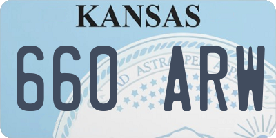 KS license plate 660ARW