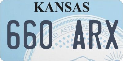 KS license plate 660ARX