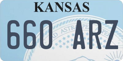 KS license plate 660ARZ