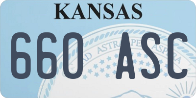 KS license plate 660ASC
