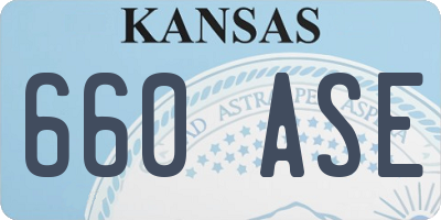 KS license plate 660ASE