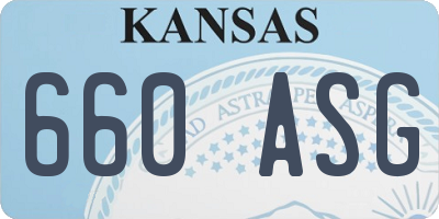 KS license plate 660ASG