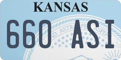 KS license plate 660ASI