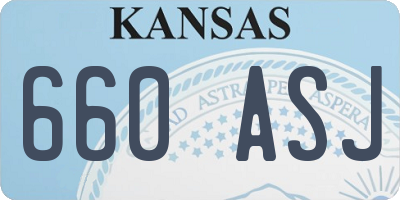 KS license plate 660ASJ