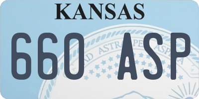 KS license plate 660ASP