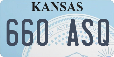 KS license plate 660ASQ