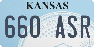 KS license plate 660ASR