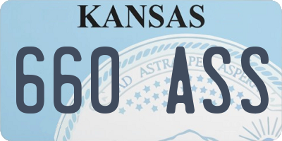 KS license plate 660ASS