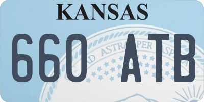 KS license plate 660ATB