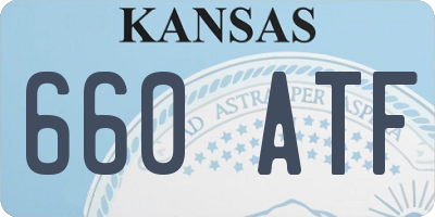 KS license plate 660ATF