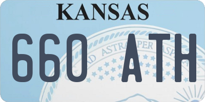 KS license plate 660ATH