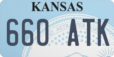 KS license plate 660ATK