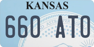 KS license plate 660ATO