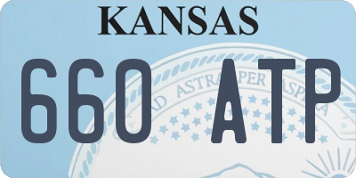 KS license plate 660ATP