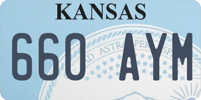 KS license plate 660AYM
